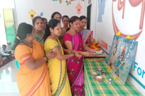 शाळे मध्ये आषाढी एकादशी उत्साहाने साजरी
