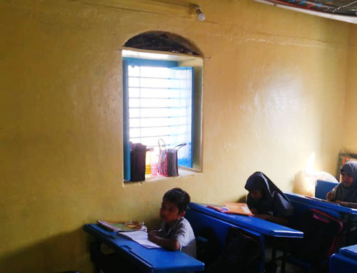 Panting Work Urdu Vidyamandir Bastawada Flood Affected School of Zilla Parishad Kolhapur